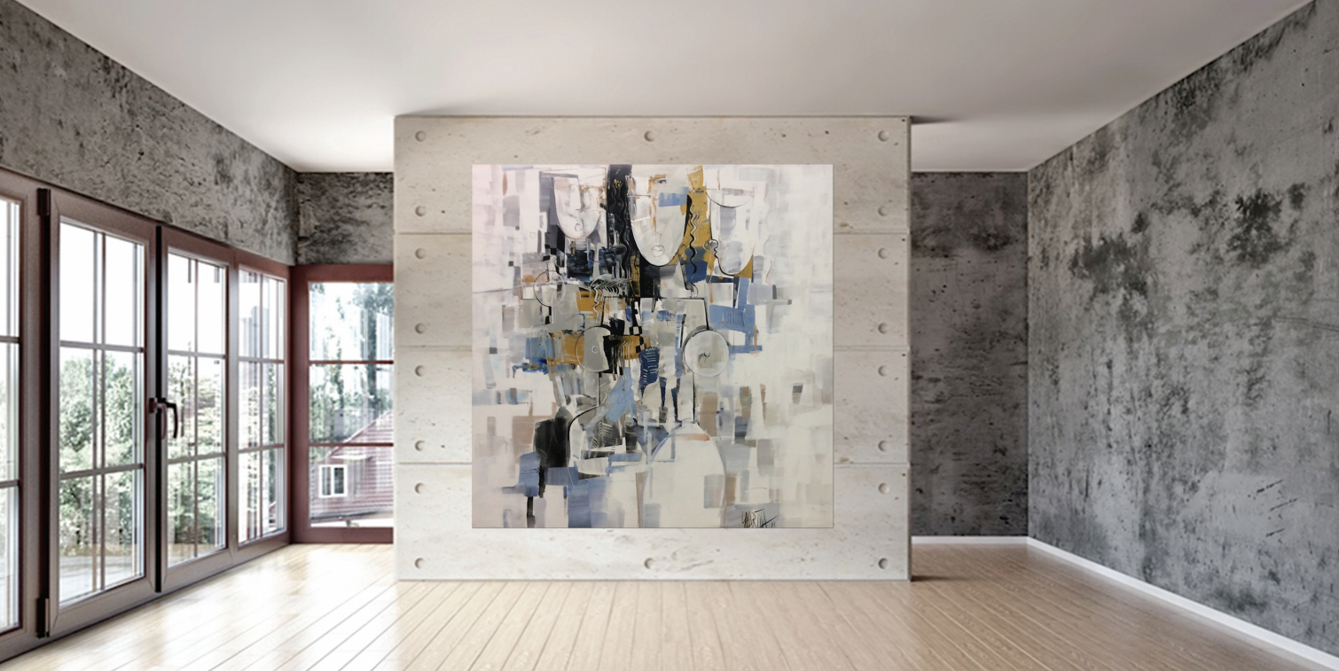 Figurative Abstract in modern office space