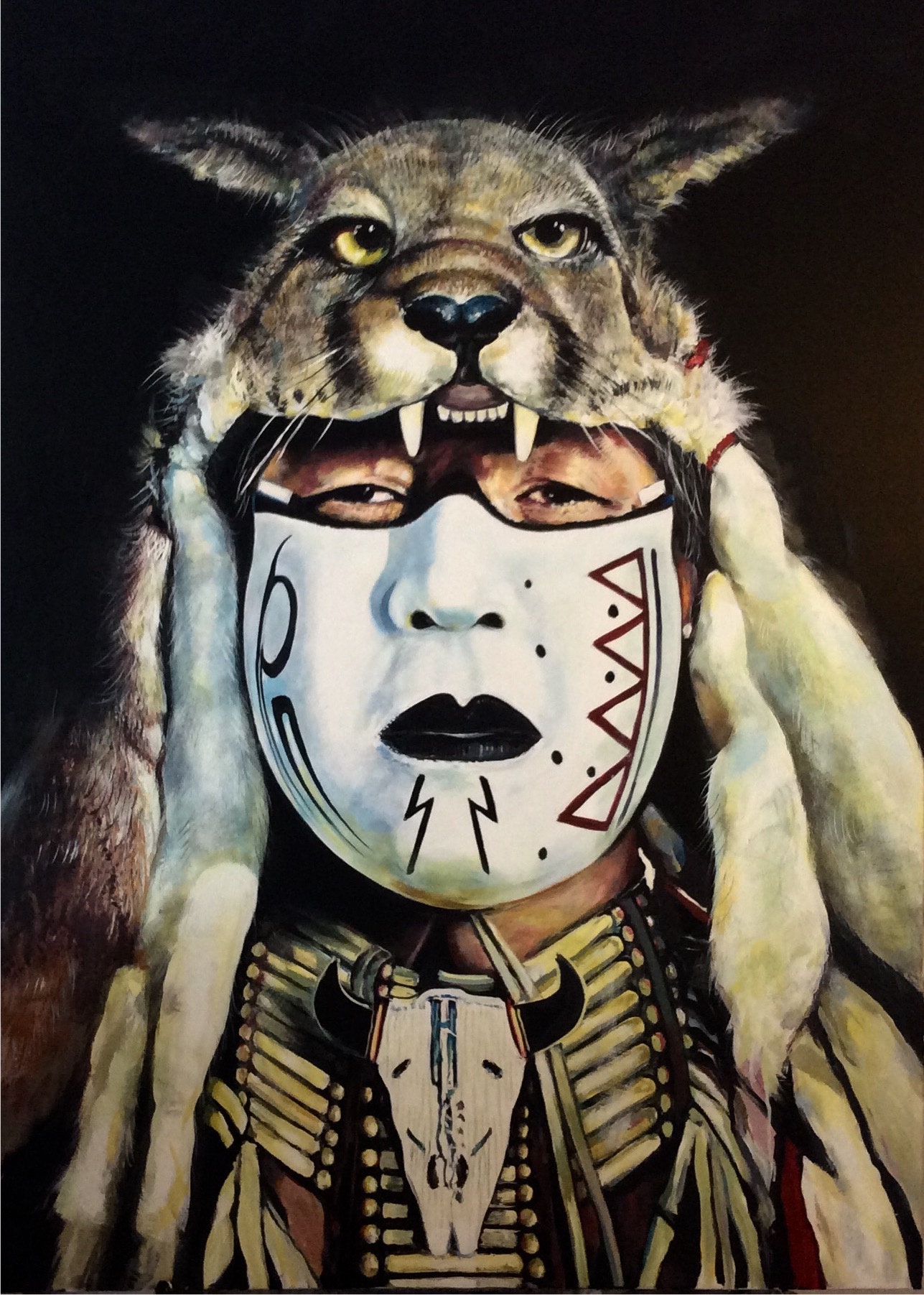 Native Artwork Wolf head