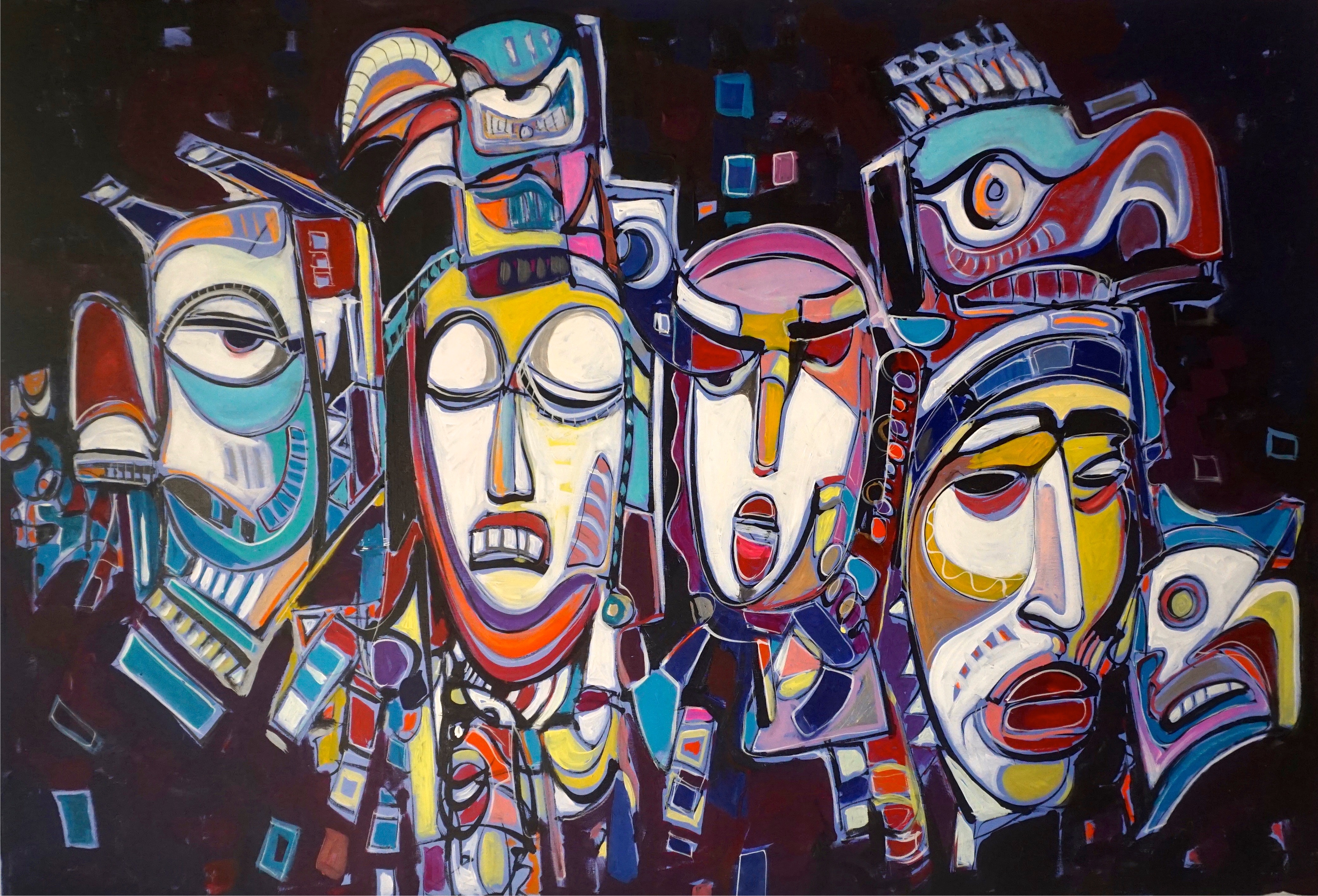 Native Masks – Dark abstract